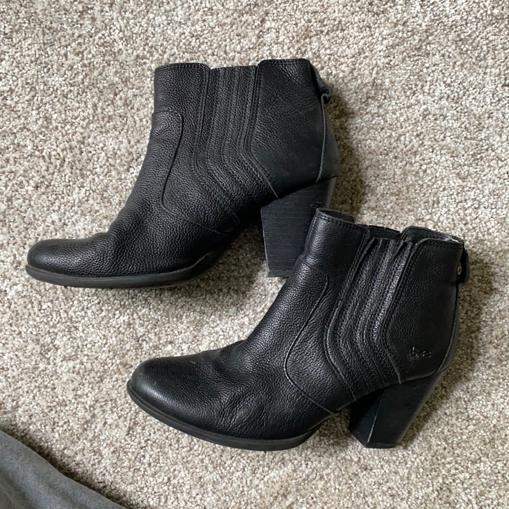 BOC black leather booties